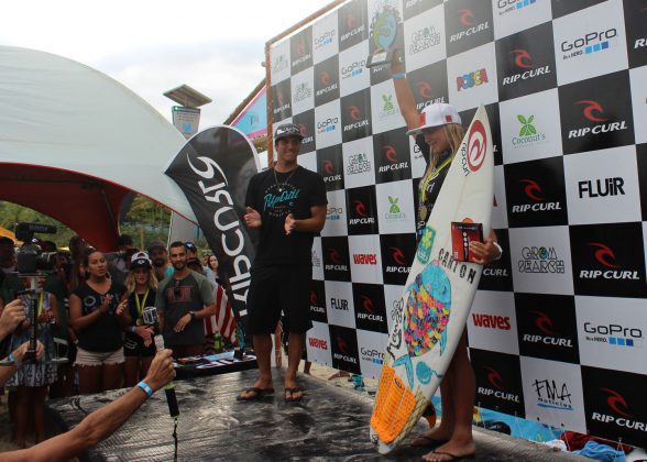 Final Internacional do Rip Curl Grom Search, realizado em Maresias, 2015. . Foto: Vinicius Sá Moura.