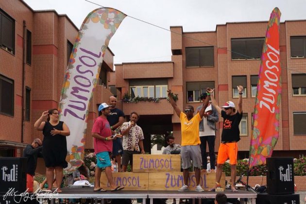 Pódio Masculino, Salinas Longboard Festival, Espanha Salinas Longboard Festival. Foto: Arquivo pessoal.