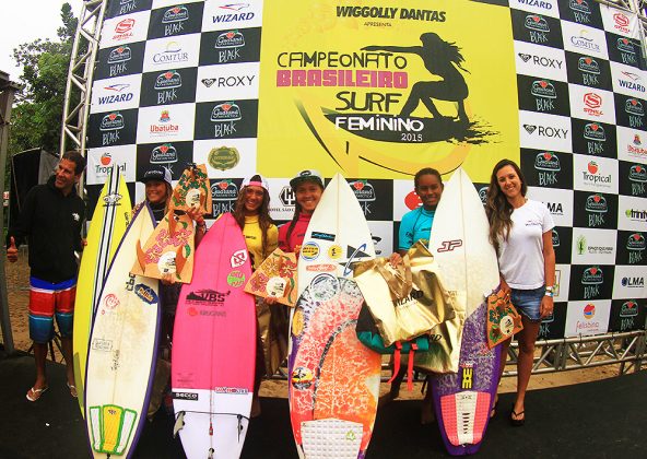 Pódio Sub-18 Brasileiro Feminino 2015, Itamambuca, Ubatuba (SP). Foto: Aleko Stergiou.