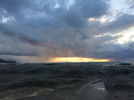 Pôr-do-sol em Sunset Beach, Havaí. Foto: Arquivo pessoal Fábio Gouveia.