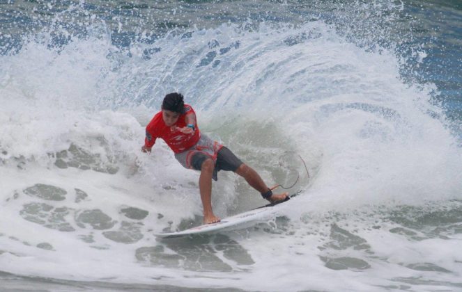 Leonardo Barcelos, Rip Curl Grom Search 2016, praia de Maresias, São Sebastião (SP). Foto: Gerson Kaestner.