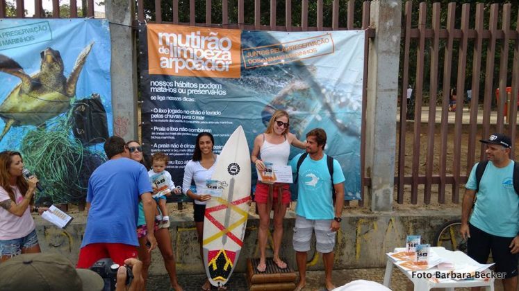 Pódio feminino Arpoador Surf Club, Arpoador (RJ). Foto: Bárbara Becker.