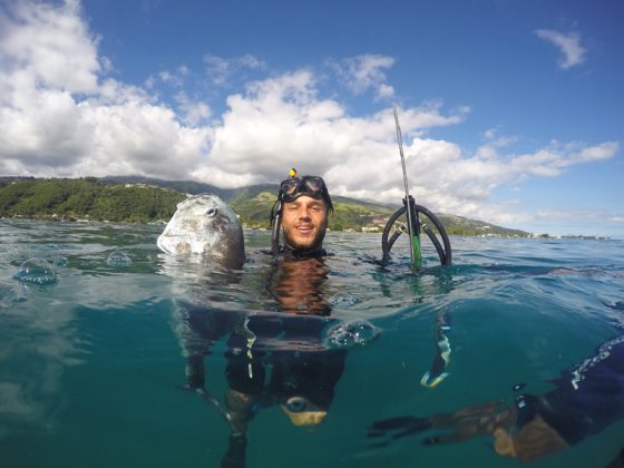 Lucas Medeiros, Tahiti 2016. Foto: Arquivo pessoal.