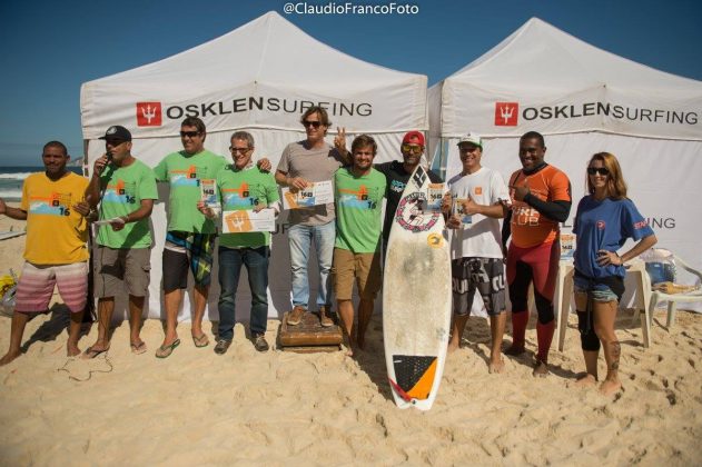 Pódio Master segunda etapa do Arpoador Surf Club. Foto: Claudio Franco.