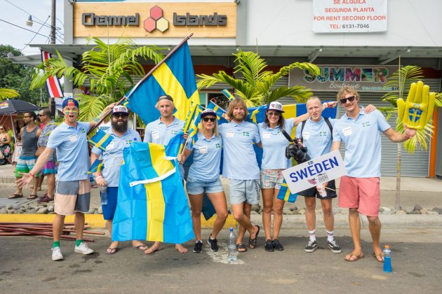 Equipe da Suécia, ISA World Surfing Games 2016, Playa Jacó, Costa Rica. Foto: ISA / Evans.