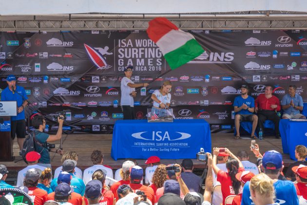 Cerimônia das areias, ISA World Surfing Games 2016, Playa Jacó, Costa Rica. Foto: ISA / Evans.