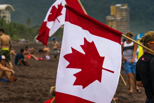 Bandeira do Canadá, INS ISA World Surfing Games 2016, Jacó, Costa Rica. Foto: ISA / Evans.