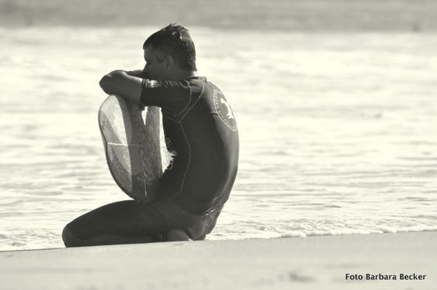 João Paulo antes da final master OsklenSurfing Arpoador Clássico 16, Praia do Arpoador (RJ). Foto: Bruno Veiga.