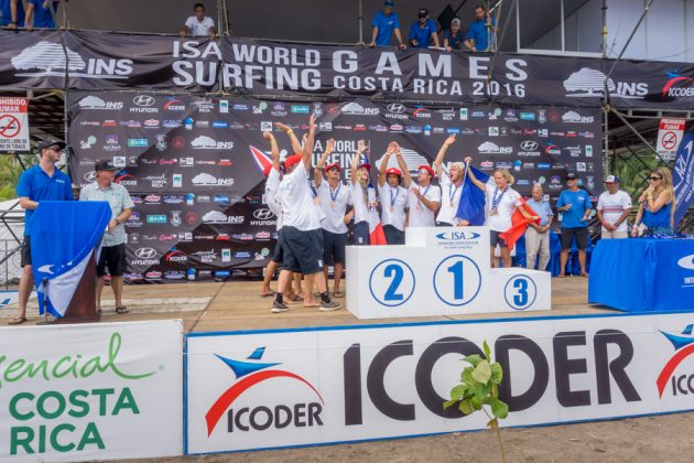 Equipe da França, INS ISA World Surfing Games 2016, Jacó, Costa Rica. Foto: ISA / Evans.