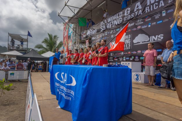 Equipe do Peru, INS ISA World Surfing Games 2016, Jacó, Costa Rica. Foto: ISA / Evans.