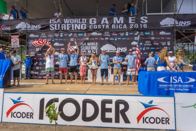 Equipe dos EUA, INS ISA World Surfing Games 2016, Jacó, Costa Rica. Foto: ISA / Evans.