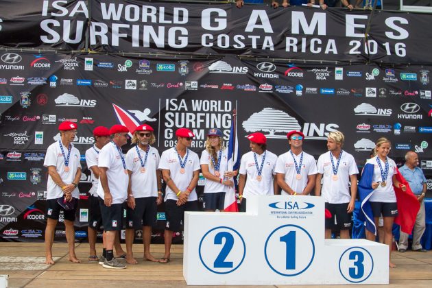 Equipe da França, INS ISA World Surfing Games 2016, Jacó, Costa Rica. Foto: ISA / Jimenez.