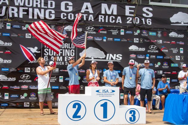 Equipe dos EUA, INS ISA World Surfing Games 2016, Jacó, Costa Rica. Foto: ISA / Jimenez.