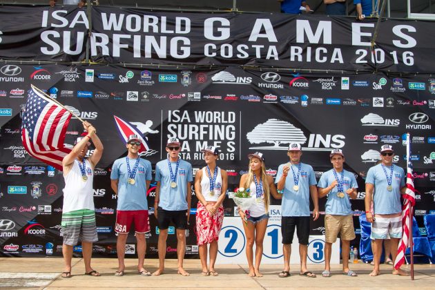 Equipe dos EUA, INS ISA World Surfing Games 2016, Jacó, Costa Rica. Foto: ISA / Jimenez.