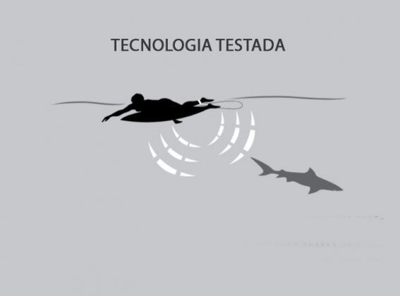 Modom lança leash com dispositivo que espanta tubarões e reduz risco de ataques. Foto: Divulgação.