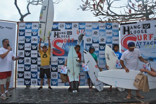 Pódio Junior Hang Loose Surf Attack, Pitangueiras, Guarujá. Foto: Adriana Berlinck.