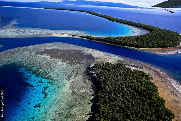 É preciso de estrutura para surfar ali, mas algumas das ondas mais incríveis do mundo moram na Micronésia. Foto: TGK.