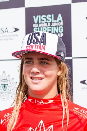 Caroline Marks, VISSLA ISA World Junior Surfing Championship 2016, Açores, Portugal. Foto: ISA / Rezendes.