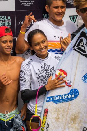 Vahine Fierro, VISSLA ISA World Junior Surfing Championship 2016, Açores, Portugal. Foto: ISA / Evans.