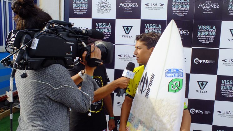 Vitor Ferreira,, VISSLA ISA World Junior Surfing Championship 2016, Açores, Portugal. Foto: Patrick Toledo.