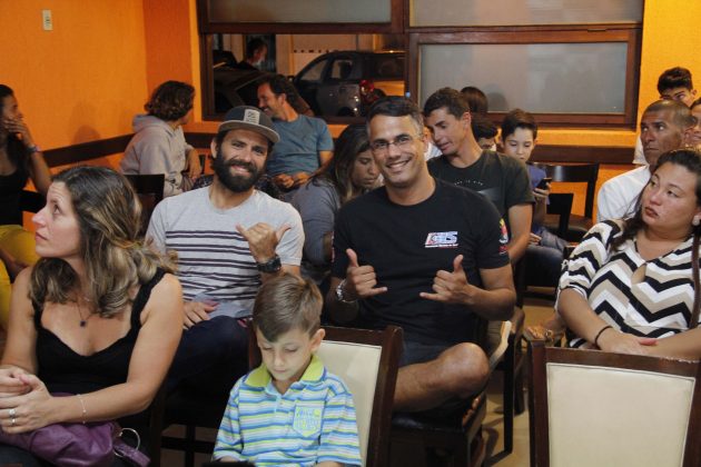 Renato Galvão e Pedro de Carle da AUS Coletiva de imprensa do Brasileiro Feminino, Itamambuca, Ubatuba. Foto: Marcelo Sampaio.