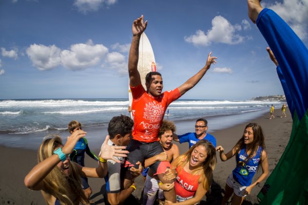 Weslley Dantas VISSLA ISA World Junior Surfing Championship 2016, Açores, Portugal. Foto: ISA / Evans.