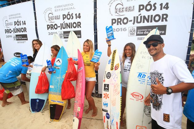 Podio Feminino, Circuito Estadual Pós 14, Itaúna, Saquarema (RJ). Foto: Fabiana Daltro.