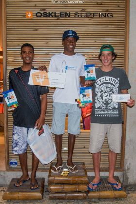 Premiação Mirim quarta etapa do Circuito Arpoador Surf Club, praia do Arpoador (RJ). Foto: Claudio Franco.