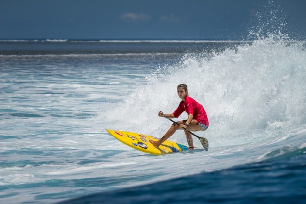 Nicole Pacelli, Fiji ISA World SUP and Paddleboard Championship 2016, Cloudbreak. Foto: ISA / Evans.