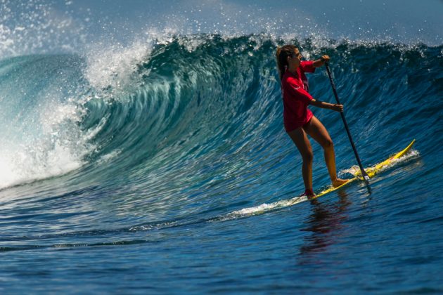 Nicole Pacelli, Fiji ISA World SUP and Paddleboard Championship 2016, Cloudbreak. Foto: ISA / Evans.