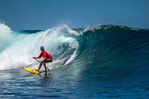 Nicole Pacelli, Fiji ISA World SUP and Paddleboard Championship 2016, Cloudbreak. Foto: ISA / Evans.