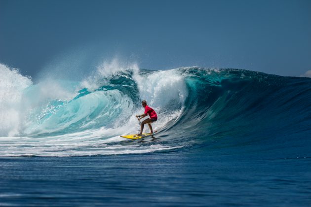 Nicole Pacelli, Fiji ISA World SUP and Paddleboard Championship 2016, Cloudbreak. Foto: ISA / Evans.