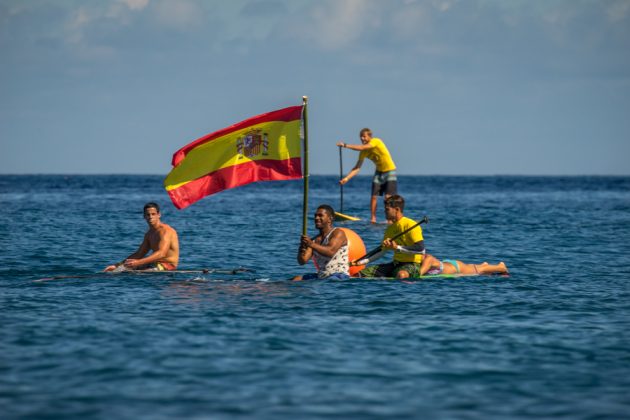 Equipe da Espanha, Fiji ISA World SUP and Paddleboard Championship 2016, Cloudbreak. Foto: ISA / Evans.