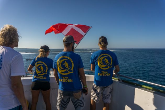 Equipe da Suécia, Fiji ISA World SUP and Paddleboard Championship 2016, Cloudbreak. Foto: ISA / Evans.