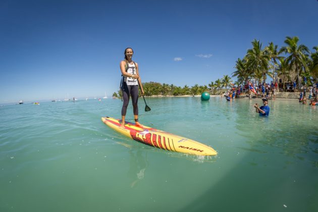 Talia DeCoite, Fiji ISA World SUP and Paddleboard Championship 2016, Cloudbreak. Foto: ISA / Sean Evans .