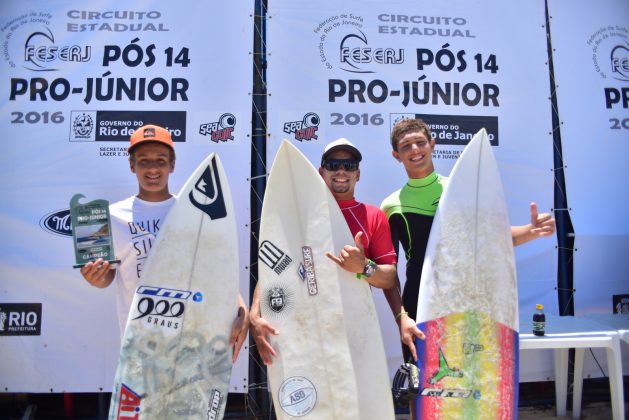 Campeões estaduais, Estadual Pós-14 e Pro Junior 2016, Grumari (RJ). Foto: Nelson Veiga.