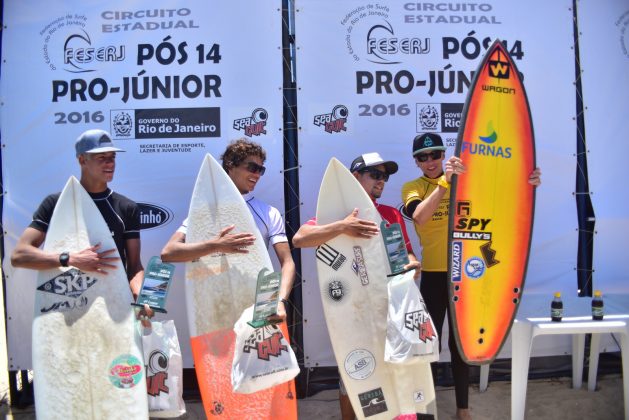 Podio Pro Junior, Estadual Pós-14 e Pro Junior 2016, Grumari (RJ). Foto: Nelson Veiga.