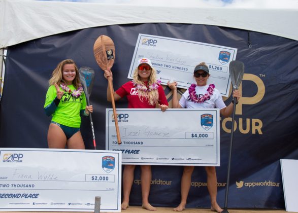 Top 3 Mulheres. Sunset Beach Pro 2017. Foto: Brian Bielmann.