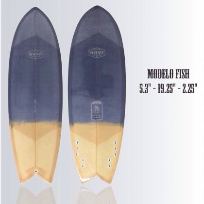 Seventy Surfboards aposta na fabricação de modelos retrôs. Foto: Divulgação.