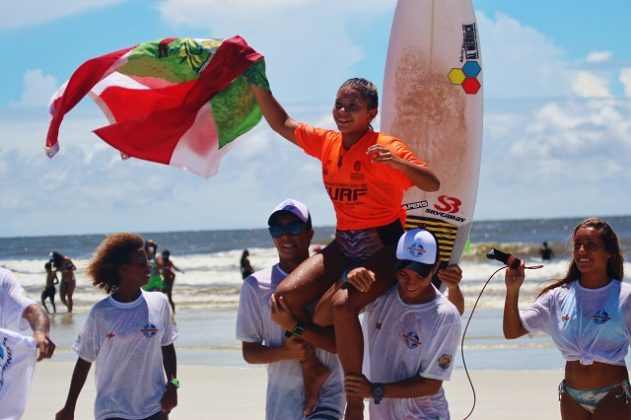 Tainá Hinckel (SC) primeira etapa CBSurf Tour, Praia de Atalaia, Salinópolis (PA). Foto: Denys Sarmanho.