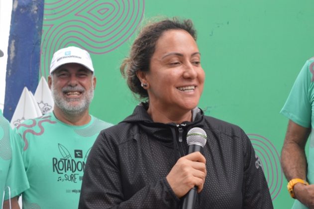 Simone Medina discursa na Segunda etapa CBSurf Tour, Maracaípe, Ipojuca (PE). Foto: Inailson Gomes.