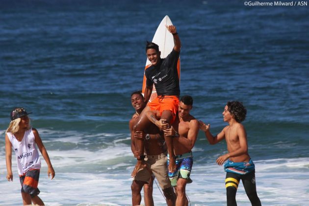 Daniel Domingos primeira etapa do Circuito AS, praia de Itacoatiara (RJ). Foto: Dunbar.