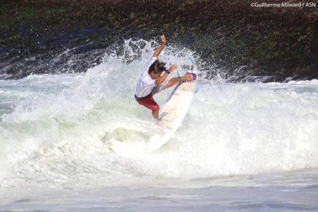 Ayrton Dylan primeira etapa do Circuito AS, praia de Itacoatiara (RJ). Foto: Dunbar.