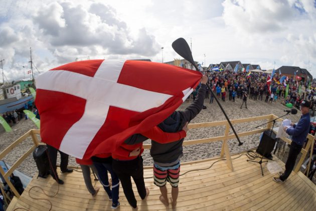 Equipe dinamarquesa, ISA SUP e Paddleboard 2017, Vorupør, Dinamarca. Foto: ISA / Sean Evans .