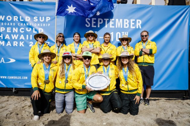 Equipe australiana, ISA SUP e Paddleboard 2017, Vorupør, Dinamarca. Foto: ISA / Reed.