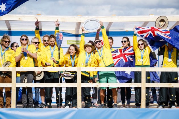 Equipe australiana, ISA SUP e Paddleboard 2017, Vorupør, Dinamarca. Foto: ISA / Reed.