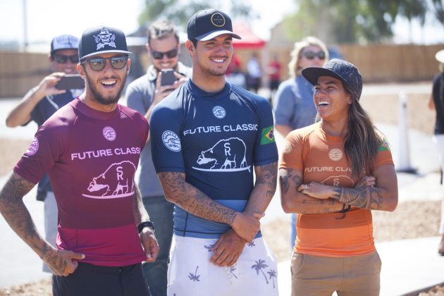 Filipe Toledo, Gabriel Medina e Silvana Lima, Future Classic 2017, Surf Ranch, Califórnia (EUA). Foto: Divulgação / WSL.