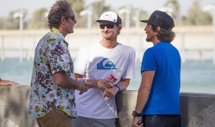 Shaun Tomson, Mark Richards e Eddie Vedder Future Classic 2017, Lemoore, Califórnia (EUA). Foto: WSL / Kenneth Morris.