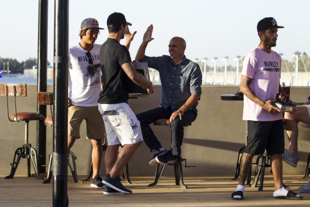 Gabriel Medina e Kelly Slater, Future Classic 2017, Surf Ranch, Califórnia (EUA). Foto: WSL / Rowland.