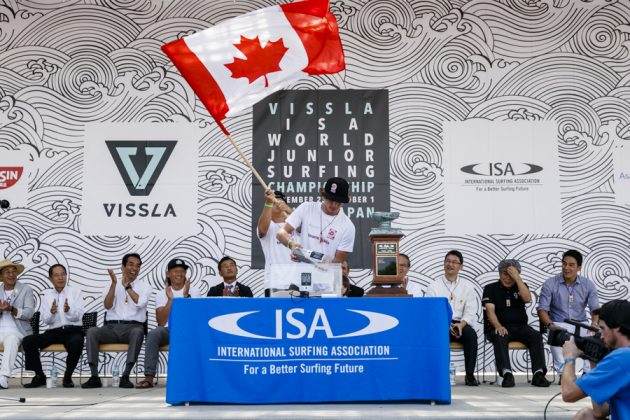 Cerimônia de abertura do Vissla ISA World Junior 2017, Okuragahama Beach, Hyuga, Japão. Foto: ISA / Reed.